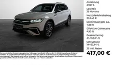 Pure white Gebraucht 2021 VW Tiguan Allspace Elegance SUV | 34.439 € (Fairer Preis)
