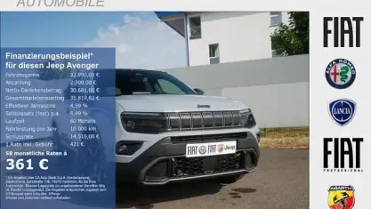 Neu Jeep Avenger North 145 PS (106 kW) 2026 Storm grey (grau) SUV