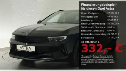 Gebraucht Opel Astra 131 PS (96 kW) 2025 Karbon schwarz Kombi