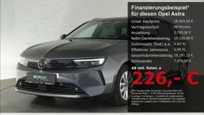 Gebraucht Opel Astra Elegance 131 PS (96 kW) 2024 Grau Kleinwagen