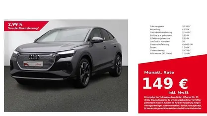 Gebraucht Audi Q4 Sportback e-tron Advanced 125 kW (170 PS) 2022 Taifungrau metallic SUV