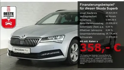 Gebraucht Skoda Superb Ambition 150 PS (110 kW) 2024 Brilliant silber Kombi