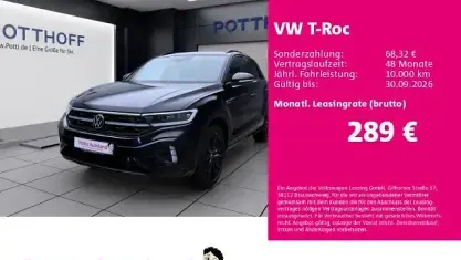 Gebraucht VW T-Roc R-line 150 PS (110 kW) 2023 Schwarz SUV