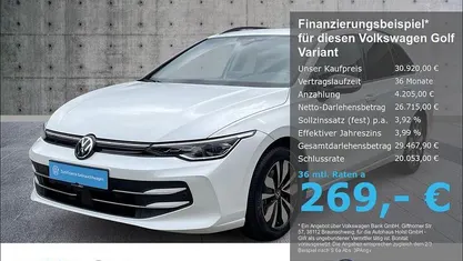 Gebraucht VW Golf VIII Goal 150 PS (110 kW) 2024 Oryxweiß perlmutteffekt Kombi