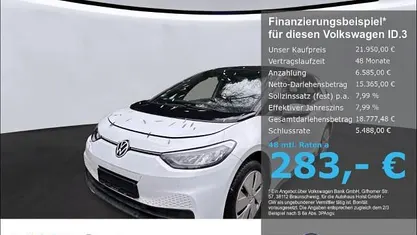 Gebraucht VW ID.3 Pure 110 kW (150 PS) 2022 Weiß Kleinwagen
