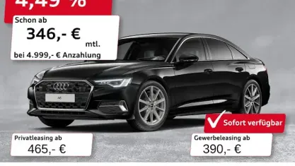 Gebraucht Audi A6 Advanced 299 PS (219 kW) 2025 Mythosschwarz metallic Limousine