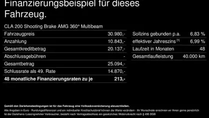 Gebraucht Mercedes CLA200 Shooting Brake AMG 163 PS (119 kW) 2025 Lack mountaingrau Kombi