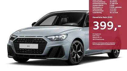 Neu Audi A1 Sportback S-Line 150 PS (110 kW) 2025 Grau Kleinwagen