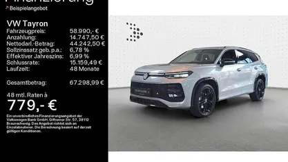 Oyster silver metallic Neu 2025 VW Tayron R-line SUV | 58.990 € (Fairer Preis)