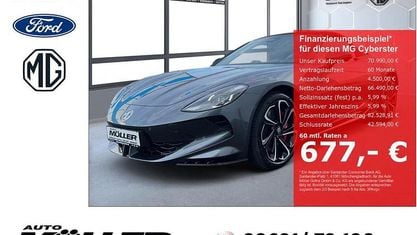 Nouvelle MG Cyberster 375 kW (510 ch) 2025 Gris Cabriolet