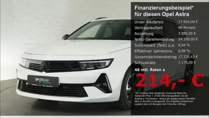 Gebraucht Opel Astra 131 PS (96 kW) 2024 Arktis weiß Kleinwagen