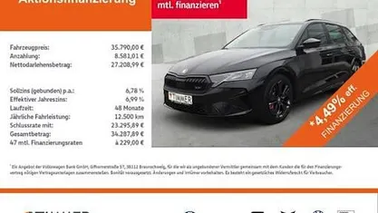 Gebraucht Skoda Octavia RS 265 PS (194 kW) 2025 Schwarz Kombi