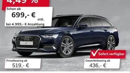 Gebraucht Audi A6 Advanced 299 PS (219 kW) 2025 Firmamentblau metallic Kombi