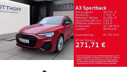 Gebraucht Audi A3 Sportback e-tron S-Line 272 PS (200 kW) 2025 Rot Kleinwagen