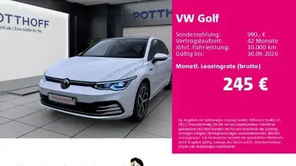 Gebraucht VW Golf VII Style 150 PS (110 kW) 2020 Oryxwhite perlmutteffekt Kleinwagen