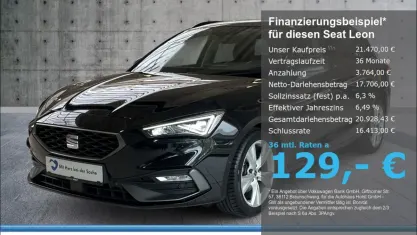 Gebraucht Seat Leon FR 110 PS (80 kW) 2024 Mitternachtsschwarz Kombi