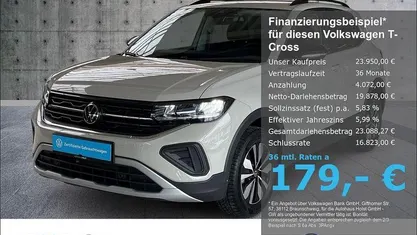 Gebraucht VW T-Cross Goal 95 PS (69 kW) 2025 SUV
