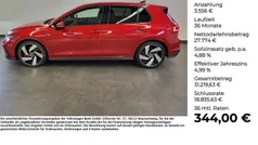 Rot Gebraucht 2021 VW Golf VIII GTI Limousine | 31.330 € (Fairer Preis)