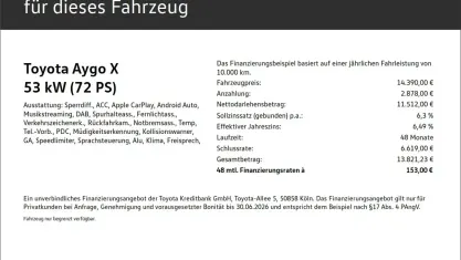 Gebraucht Toyota Aygo X Design 72 PS (52 kW) 2023 Weiß SUV