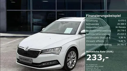 Weiß Gebraucht 2022 Skoda Superb Style Kombi | 33.880 € (Fairer Preis)