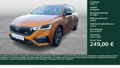Second-hand Skoda Octavia RS 265 CP (194 kW) 2022 Break