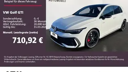 Ny VW Golf VIII GTI 265 HK (194 kW) 2026 Hvid Sedan
