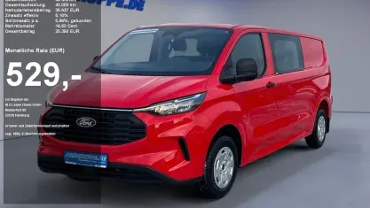 Ny Ford Transit Custom Trend 136 HK (100 kW) 2025 Rød Sedan