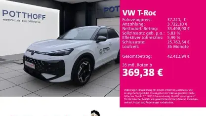Gebraucht VW T-Roc R-line 150 PS (110 kW) 2026 Weiß SUV