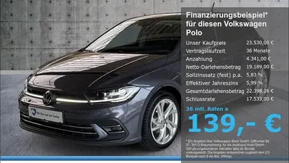 Gebraucht VW Polo Style 95 PS (69 kW) 2024 Grau Kleinwagen