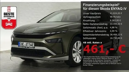 Second-hand Skoda Enyaq iV 150 kW (204 CP) 2025 Verde SUV