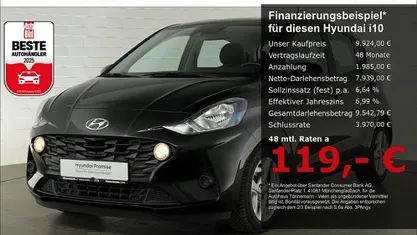 Schwarz Gebraucht 2022 Hyundai i10 Trend Kleinwagen | 10.624 € (Fairer Preis)