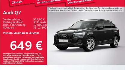 Mythosschwarz metallic Gebraucht 2025 Audi Q7 Performance SUV | 64.879 € (Fairer Preis)