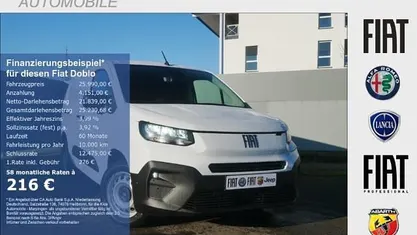 Neu Fiat Doblò 131 PS (96 kW) 2025 Gelato weiß Van / Kleinbus