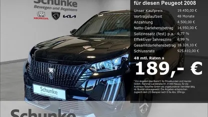 Gebraucht Peugeot 2008 Allure 131 PS (96 kW) 2023 Schwarz SUV
