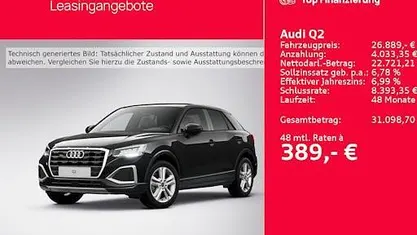 Schwarz Gebraucht 2022 Audi Q2 Advanced Plus SUV | 24.879 € (Fairer Preis)