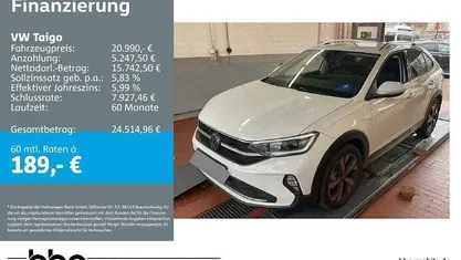 Gebraucht VW Taigo Style 110 PS (80 kW) 2022 Weiß SUV