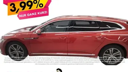 Gebraucht VW Arteon R-line 200 PS (147 kW) 2023 Kings red metallic Kombi