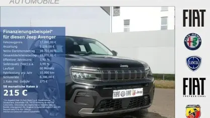 Second-hand Jeep Avenger Longitude 101 CP (74 kW) 2024 Negru SUV