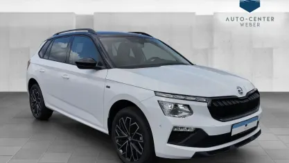 Gebraucht Skoda Kamiq Tour 116 PS (85 kW) 2025 Moonweiß perleffekt / blackm SUV