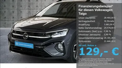 Używany VW Taigo IQ Drive 150 KM (110 kW) 2025 Szary SUV