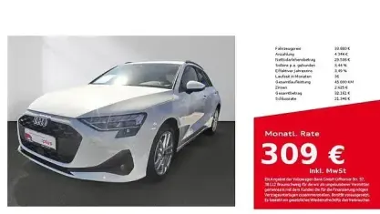 Brugt Audi A3 Ambiente 116 HK (85 kW) 2025 Hvid Sedan