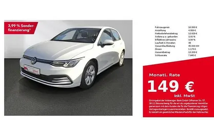 Gebraucht VW Golf VIII 90 PS (66 kW) 2021 Pure white Limousine