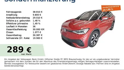 Kings red metallic schwarz Gebraucht 2025 VW ID.5 Pro SUV | 38.810 € (Superpreis)