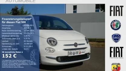 Gebraucht Fiat 500 Dolcevita 70 PS (51 kW) 2022 Weiß Limousine
