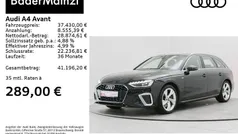 Mythosschwarz metallic Gebraucht 2025 Audi A4 S-Line Kombi | 37.430 € (Fairer Preis)