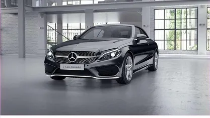 Schwarz Gebraucht 2018 Mercedes C180 AMG line Cabrio | 23.990 € (Fairer Preis)