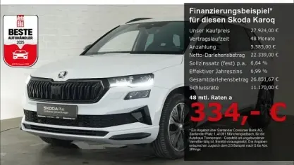 Gebraucht Skoda Karoq SportLine 150 PS (110 kW) 2023 Moonweiß SUV