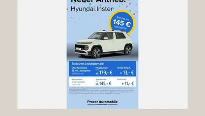 Neu Hyundai Inster Select 71 kW (97 PS) 2026 Unbleached ivory Kleinwagen
