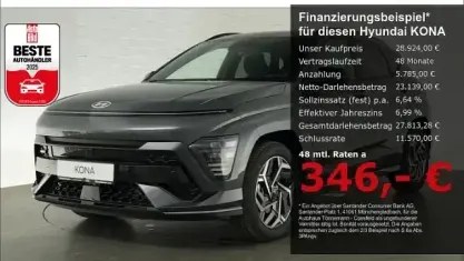 Brugt Hyundai Kona N Line 138 HK (101 kW) 2025 Grå SUV