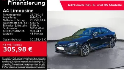 Gebraucht Audi A4 Advanced Plus 204 PS (150 kW) 2022 Schwarz Limousine